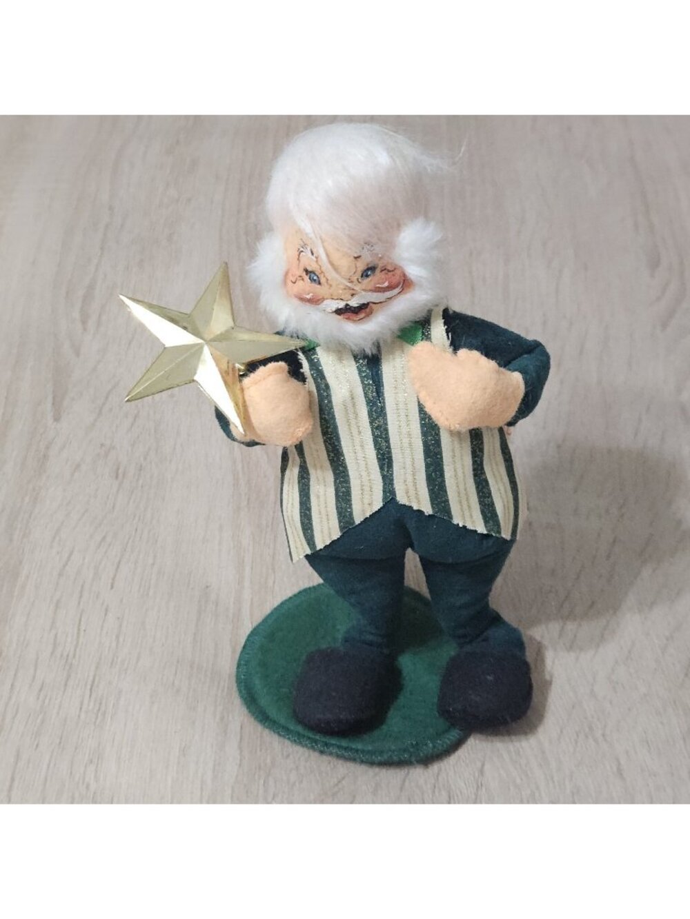 Vintage 1999 Annalee Doll Santa Claus Felt Figurine Christmas Holiday Decor 8in
